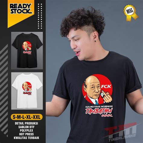 Jual Kakek Sugiono Fuck Parodi Tshirt Kaos Pria Wanita Plesetan Kaos Unik Sablon Dtf