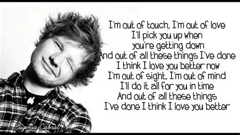 My three words have two meanings. Ed Sheeran - Lego House (Lyrics Video) - YouTube