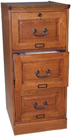 3 drawer wood file cabinets can fully protect your documents. Three Drawer File Cabinet Solid Oak Wood For Home Office ...