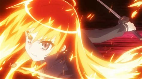 Flames Shakugan No Shana Red Yellow Fire Weapons Shana Red Eyes Anime