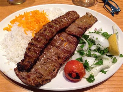 Lamb Soltani Kabob Plate Alounak Persian Restaurant London Uk