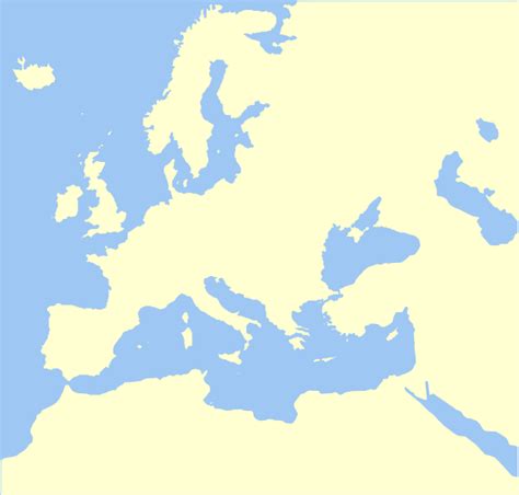 Blank Map Of Europe No Borders World Map Gray