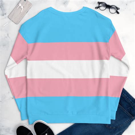 Transgender Pride Snowman Christmas Jumper Organic Cotton Sweatshirt
