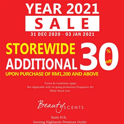 Premium outlet genting, genting highlands 69000 malaysia. 31 Dec 2020-3 Jan 2021: Beauty Scents Special Sale at ...