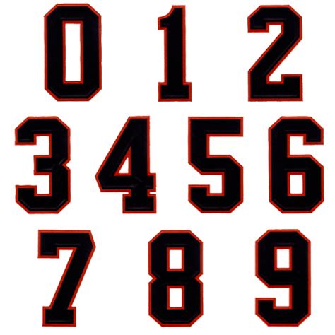 Athletic Applique Numbers 2 Color Embroidery Font Annthegran
