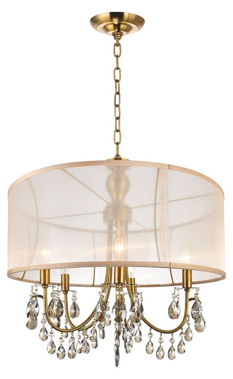 Lighting pendants come in a range of materials, sizes and styles. Crystal World 5 Light Drum Shade Chandelier With French ...