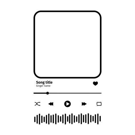 Music Player Interface With Buttoms Loading Bar Sound Wave Sign And