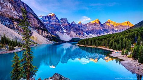 Free Download Mountain Lake Hd Nature Desktop Wallpapers 1920x1080 Moraine 1920x1080 For Your