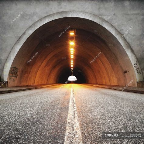 Scenic View Of Road Tunnel Surface Level — Arch Horizontal Stock