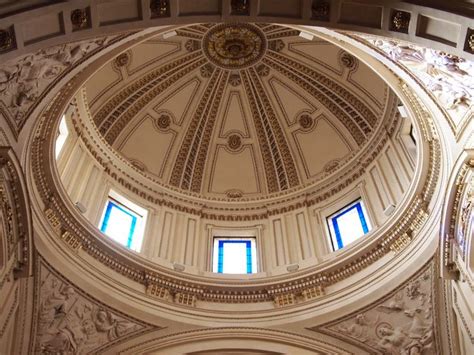 Modern urban abstract architecture glass ceiling in dome shape of a building with transparent roof floating balls imitating planet. Cathedral Valencia Spain | Ceiling domes, Dream home design