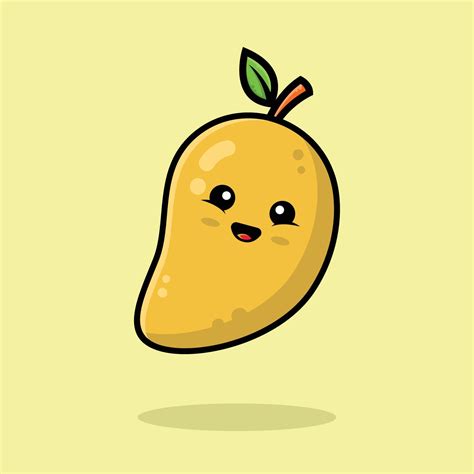 Cute Mango Cartoon Icon Illustration 4916011 Vector Art At Vecteezy