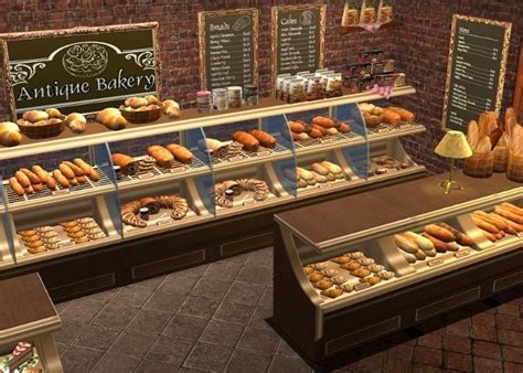 Mod The Sims Antique Bakery Set Decorative Foods And More Sims
