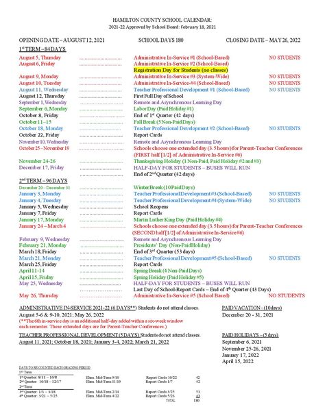 Hamilton County Tn Calendar - Printable Word Searches