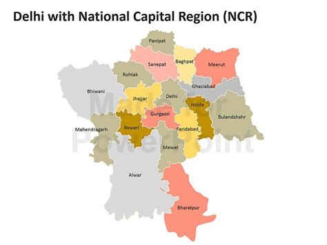 Delhi With National Capital Region Ncr Editable