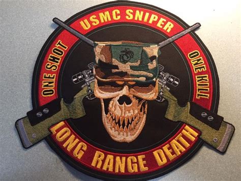 Customer Sewn Marine Sniper Patch Design Digitizing Done By Ja