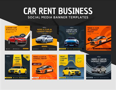 Car Rent Business Social Media Template Free Download on Behance