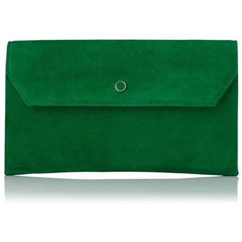 Dora Green Suede Clutch 270 Liked On Polyvore Featuring Bags