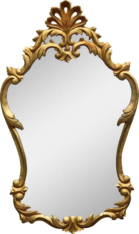 Antique Gold Frame Png Download French Rococo Mirror Vintage Clipart
