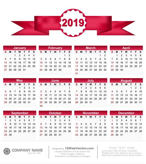 Calendar 2019 Pdf