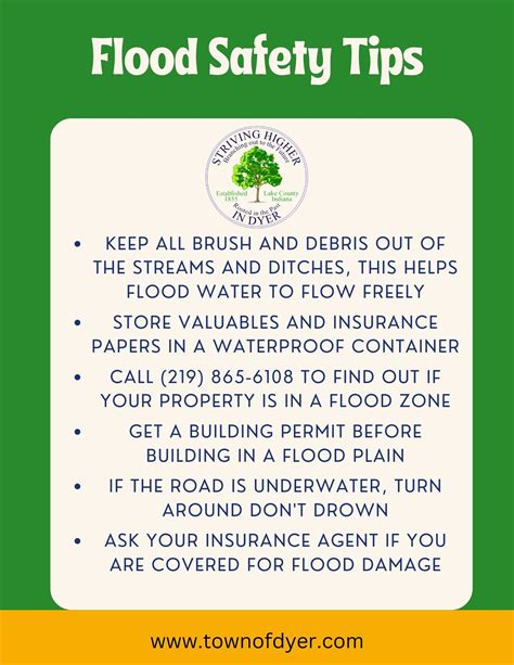 Flood Safety Tips Town Of Dyer