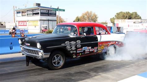 Tri Five Chevys On The Quarter Mile At Historic Famoso Dragstrip