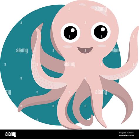 Cute Octopus Vector Illustration Cartoon Children Stock Vector Image