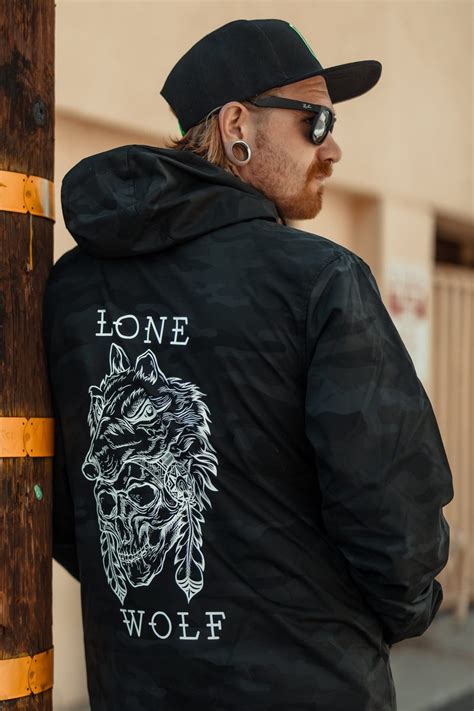 Lone Wolf Black Camo Pullover Jacket Relentless Betrayal