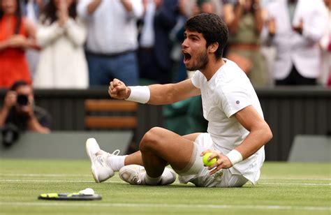 Wimbledon Mens Final Carlos Alcaraz Defeats Novak Djokovic For First Title Bloomberg