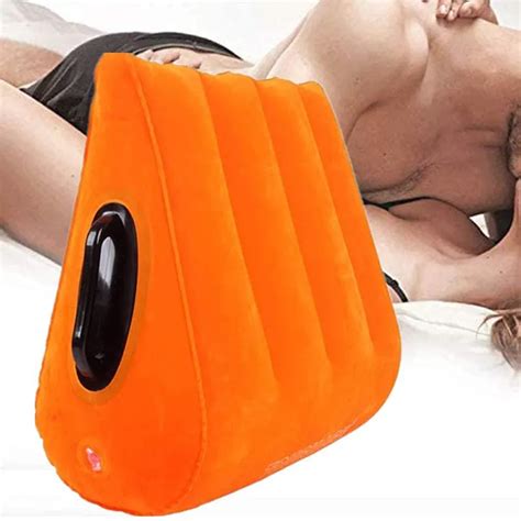 Portable Inflatable Triangular Support Sex Pillow With Armrests Sex