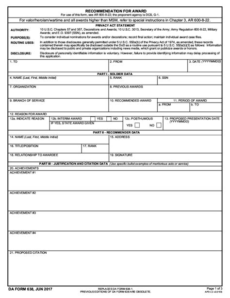 Da 638 June 2017 2021 Fill Online Printable Fillable Blank Da