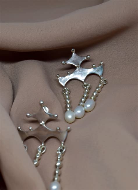 Marisol Silver Dangling Pearl Earrings Ms A K Official