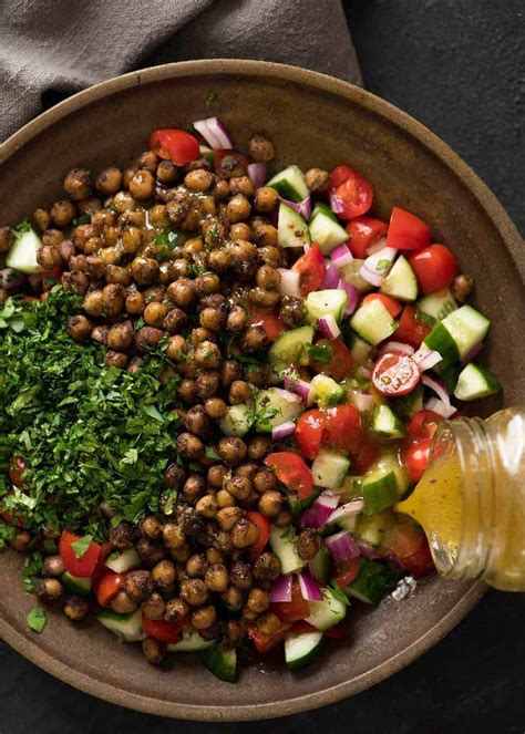 Middle Eastern Chickpea Salad Recipe Spiced Chickpeas Pumpkin