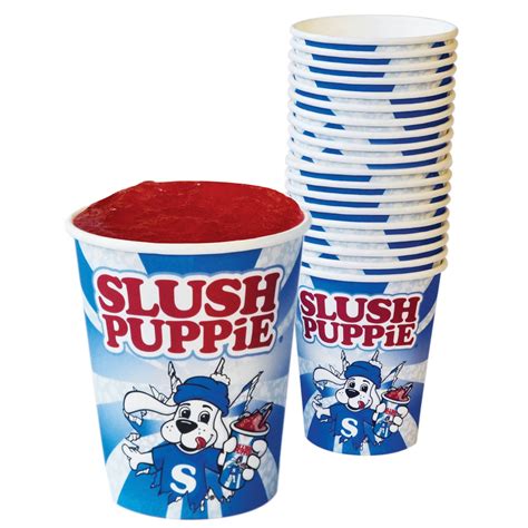 Slush Puppie Paper Cups And Straws Set Of 20 Slush Puppy Slush