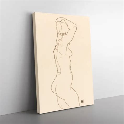STUDY OF A Naked Woman Vol By Egon Schiele Canvas Print Wall Art