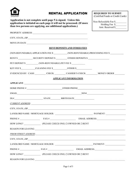 Free Rental Application Form Pdf Word Eforms Hot Sex Picture