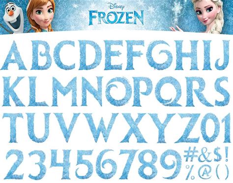 Frozen Disney Clipart Font Letters Alphabet Numbers Etsy Fuente