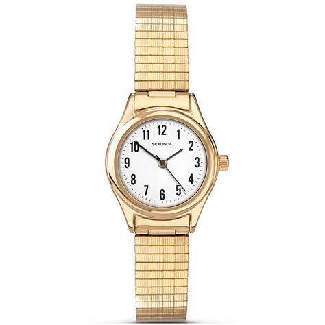 Gold Tone Expanding Ladies Bracelet Watch