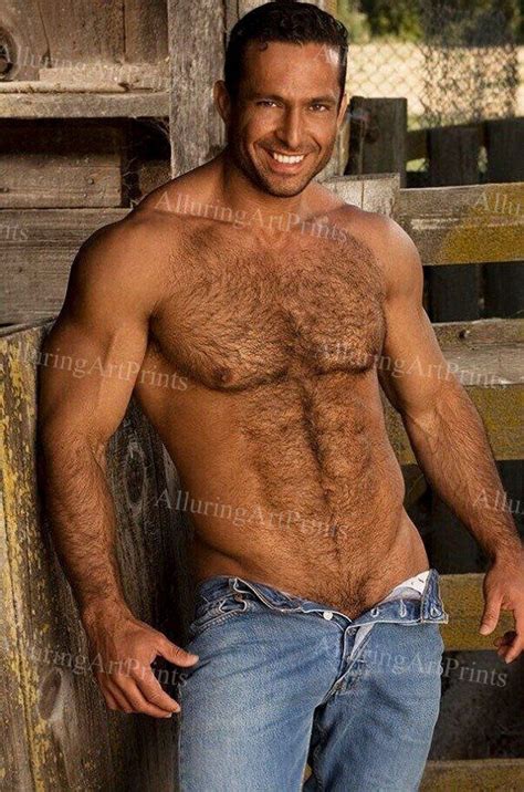 Male Model Print Muscular Handsome Beefcake Shirtless Pumped Chest Hairy Ss Ebay