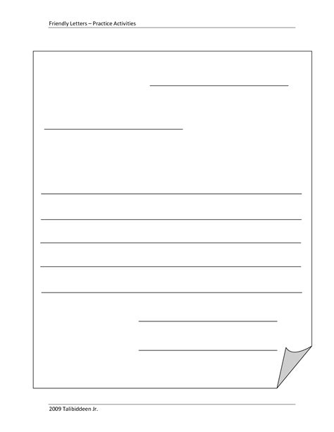 Blank Letter Template For Kids Blank Template Friendly Letter