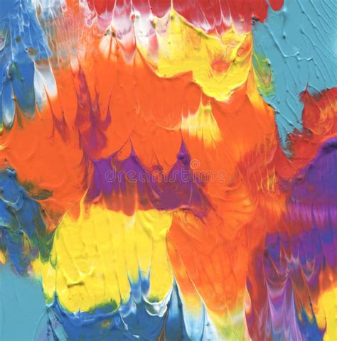 Abstract Acrylic Brush Strokes Painted Background Stock Illustration