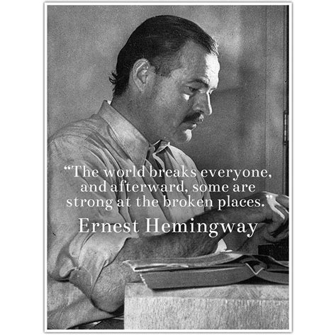 Ernest Hemingway Motivation Quote Wall Art Poster