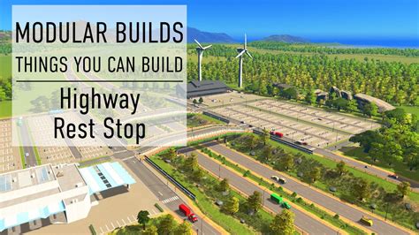 Highway Rest Stop Cities Skylines Modular Builds No Mods Mini Build Guides Youtube