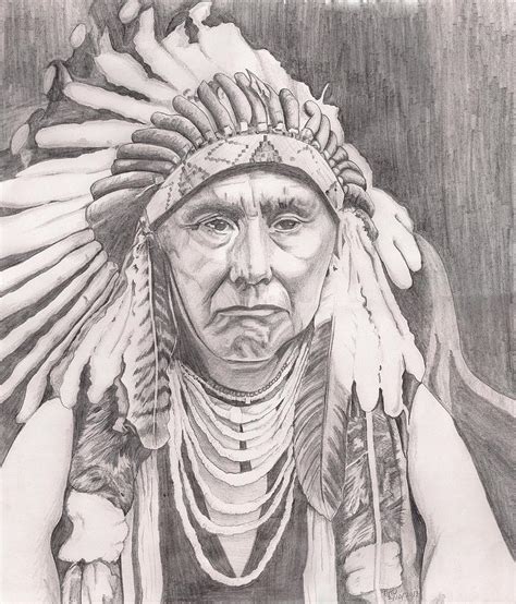 Chief Joseph Drawing By Beverly Marshall