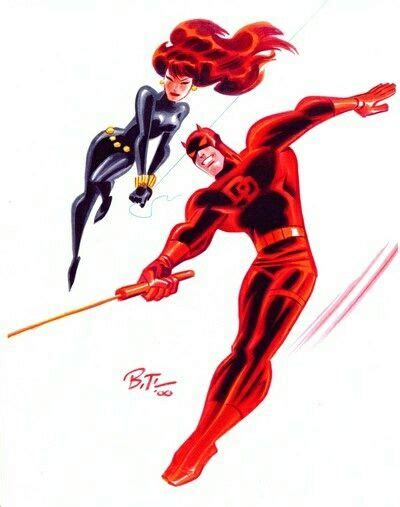 Daredevil And Black Widow Bruce Timm Bruce Timm Marvel Heroes