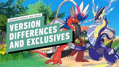 Pokemon Scarlet And Violet Version Differences And Exclusives Youtube