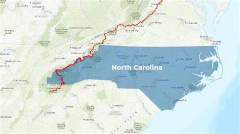 Georgia North Carolina Border United States Map States District