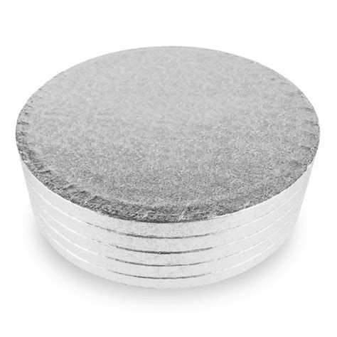 Round Silver Drum Cake Board Pack Of 5