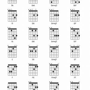 Guitar Chords Chart Pdf Printable Digital Download Etsy