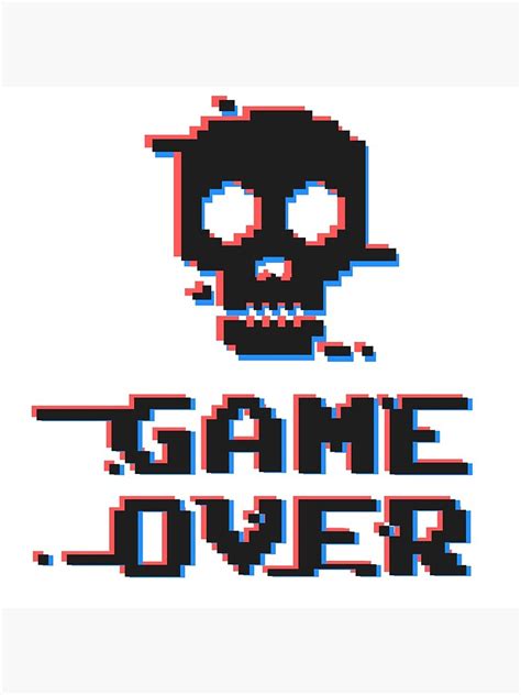 Game Over Gaming Gamers Poster By Lahdilart Redbubble
