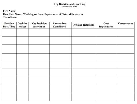Decision Log Templates 10 Free Printable Word Pdf And Excel Formats